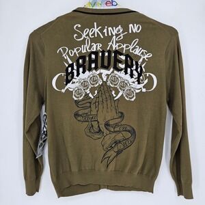 Blac‎ Label Cardigan Sweater Mens 4X Punk Long Sleeve Bravery Casual Preppy